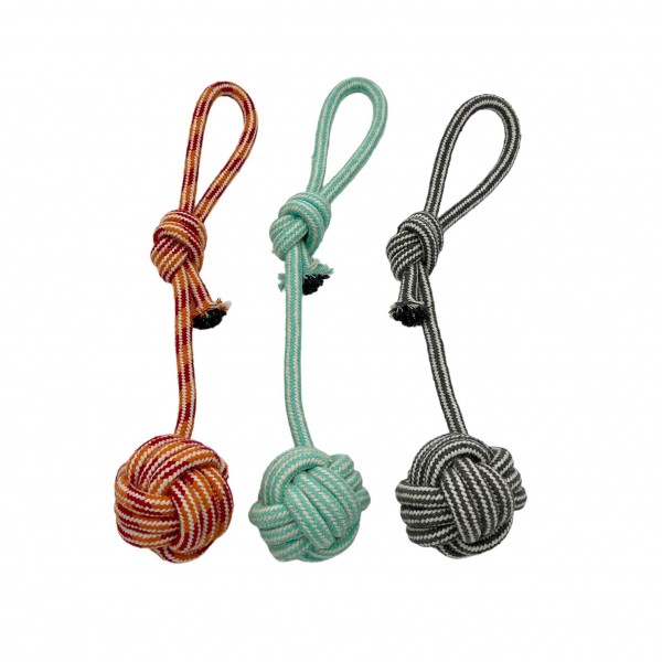 ΠΑΙΧΝΙΔΙ ΣΚΥΛΟΥ ΣΧΟΙΝΙ ΜΕ ΜΠΑΛΑ ΣΕ 3 ΧΡΩΜΑΤΑ 30CM